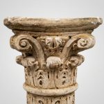 Pair of Sculpted Columns in Reconstituted Stone — Neo-Renaissance Style, Circa 1900 anciellitude