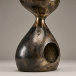 Sculptural Bronze Side Table in 