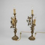 Paire de Lampes « Bouquet de Dévotion » au Sacré-Cœur — Époque XIXe Siècle anciellitude