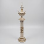 Importante Lampe Colonne en Céramique Estampillée Capodimonte – Italie, v. 1970 anciellitude