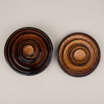 Suite de 6 Boîtes Gigognes en Bambou Tressé et Laque Polychrome – Travail d'Indochine Mi-XXe anciellitude