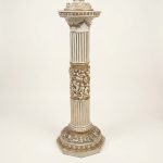 Importante Lampe Colonne en Céramique Estampillée Capodimonte – Italie, v. 1970 anciellitude