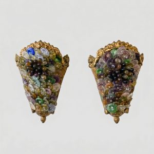 Paire d'Appliques "Cornucopia" en Verre de Murano Multicolore – Italie, circa 1980 anciellitude