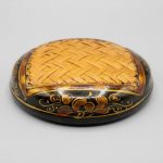 Suite de 6 Boîtes Gigognes en Bambou Tressé et Laque Polychrome – Travail d'Indochine Mi-XXe anciellitude