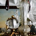 Grand Lustre Cage de Style Louis XV à Pendeloques de Cristal et Gouttes Améthyste, vers 1950 anciellitude