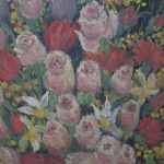 Paire de Natures Mortes Florales par Alice Rey – Huiles sur Panneaux – France, env. 1950 anciellitude