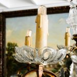 Grand Lustre Cage de Style Louis XV à Pendeloques de Cristal et Gouttes Améthyste, vers 1950 anciellitude