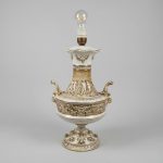 Importante Lampe Colonne en Céramique Estampillée Capodimonte – Italie, v. 1970 anciellitude