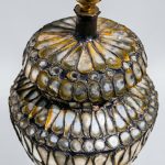 Lampe Balustre Artisanale en Mosaïque de Miroirs et Verre Dépoli – Années 90 ancielitude